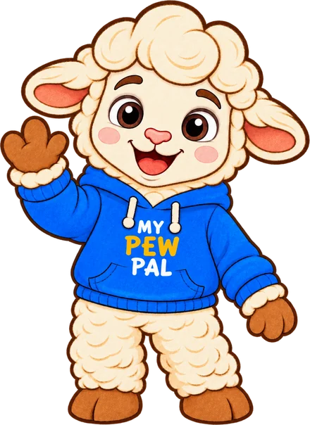 Levi the lamb waving hello
